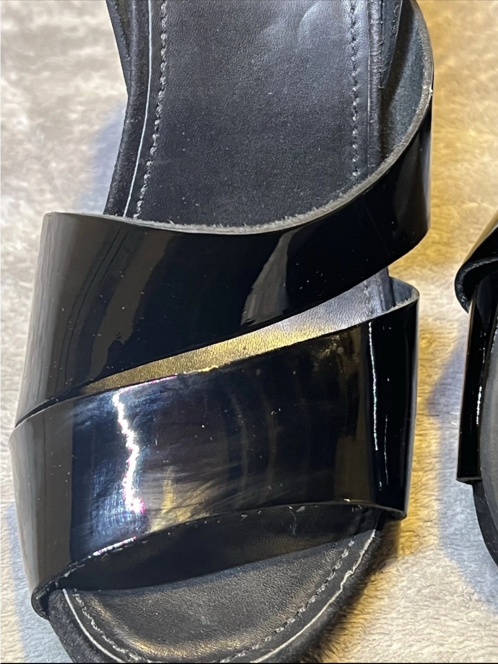 Michael Kors Black Patent Slingback Sandals - Picture 5 of 9